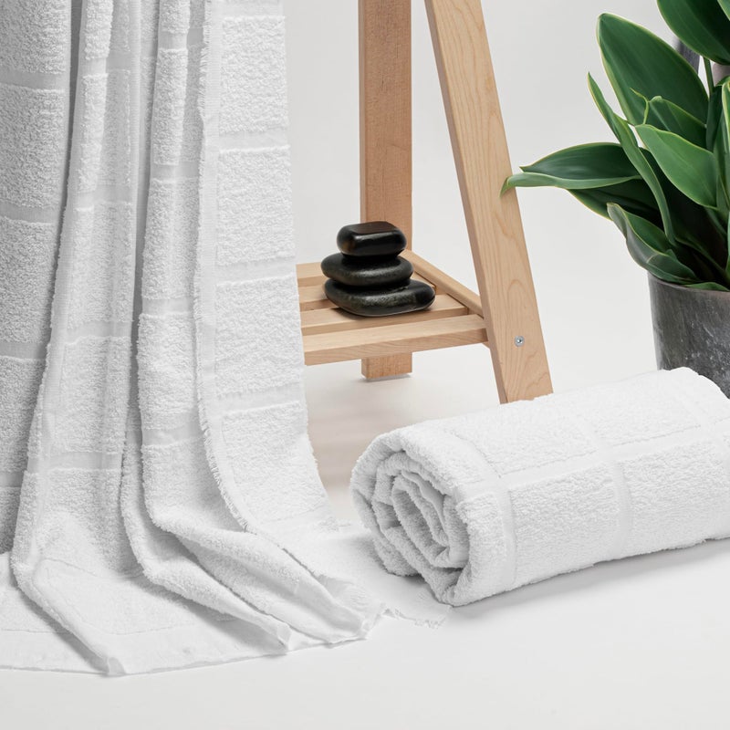 Modefa Islamic Men's Ihram Towel Set for Hajj Umrah - 2 Piece Set - 110 x 220, 100% Cotton - Combo with Belt, Kufi and Tawaf Beads - Image 2